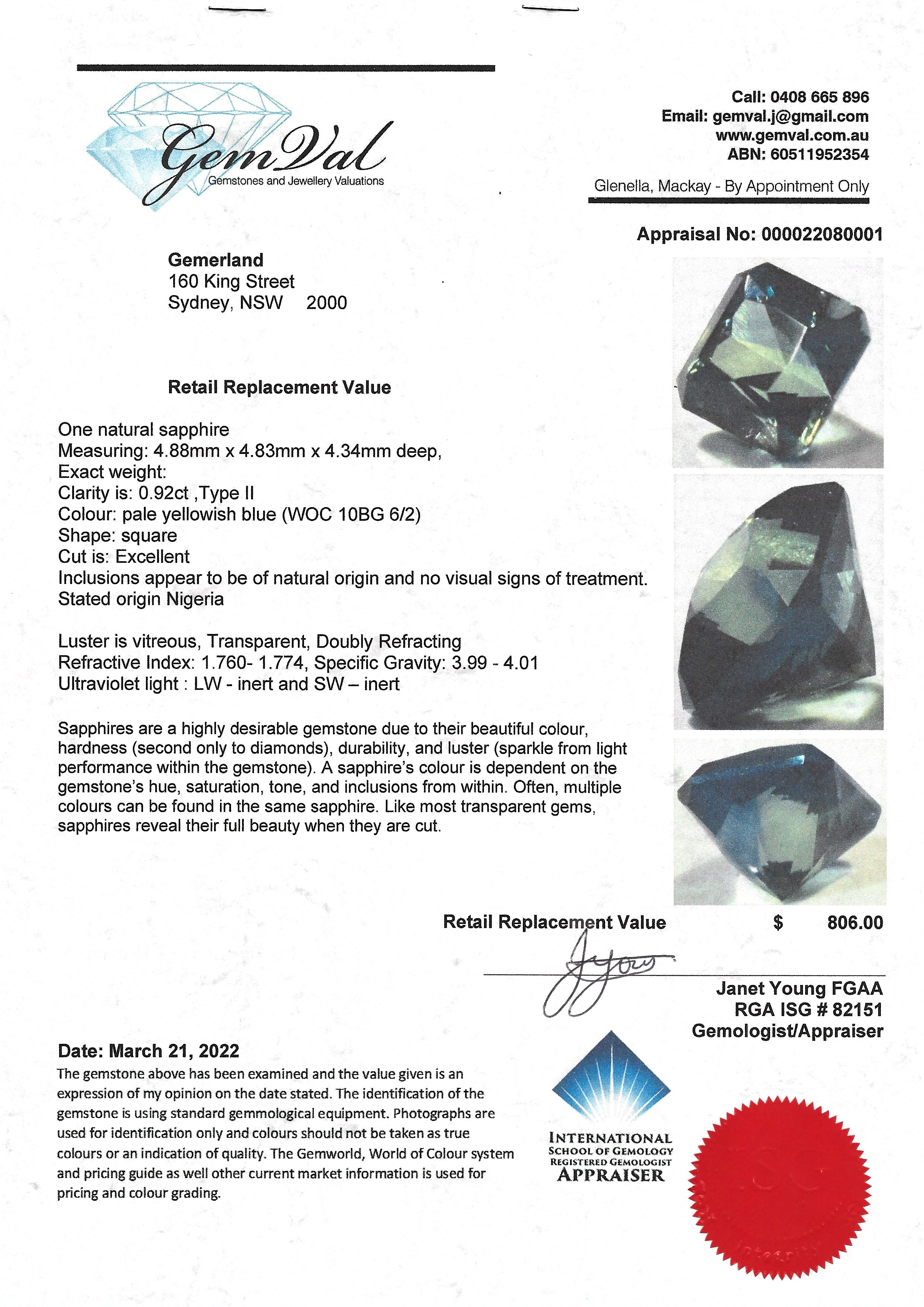 Faceted Sapphire - 0.92 CTW